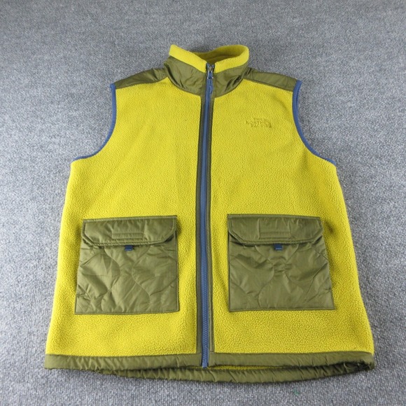 The North Face Other - The North Face Vest Mens Medium Yellow Royal Arch Fleece Outdoor Full Zip